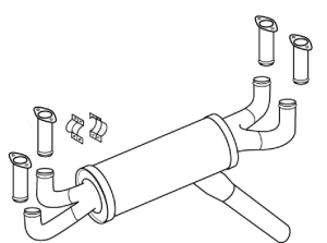 AERO COMMANDER 180 LARK EXHAUST SYSTEM