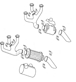 CESSNA 210 EARLY EXHAUST SYSTEM