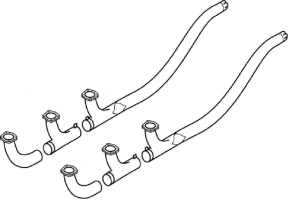 CESSNA 310 OVERWING EXHAUST SYSTEM