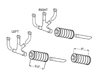 PIPER PA32R-301 DUAL MUFFLER EXHAUST SYSTEM