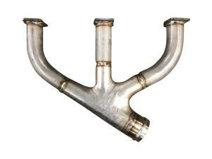 BEECHCRAFT 35 H-P MODEL RIGHT HAND EXHAUST STACK (4 BOLT FLANGE, SOLID CENTER RISER, BEAD JOINT CONNECTION)