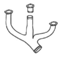 BEECHCRAFT 35 H-P MODEL RIGHT HAND EXHAUST STACK (4 BOLT FLANGE, 2 PC CENTER RISER, BEAD JOINT CONNECTION)