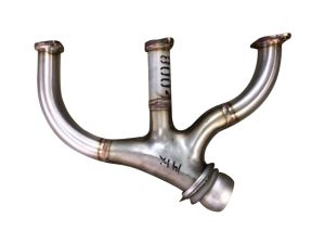 BEECHCRAFT 33 & 35 A-G RIGHT HAND EXHAUST STACK (2 BOLT FLANGE, SOLID CENTER RISER, BALL JOINT CONNECTION)