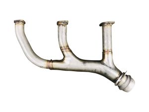 BEECHCRAFT 33 & 35 A-G LEFT HAND EXHAUST STACK (2 BOLT FLANGE, SOLID CENTER RISER, BALL JOIN CONNECTION)
