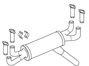 AMERICAN CHAMPION AIRCRAFT 8GCBC EXHAUST SYSTEM