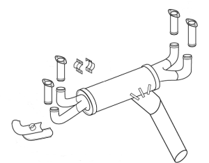 GRUMMAN AA1 YANKEE EXHAUST SYSTEM