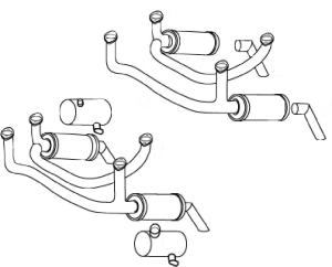 AMERICAN CHAMPION AIRCRAFT CITABRIA DUAL MUFFLER EXHAUST SYSTEM