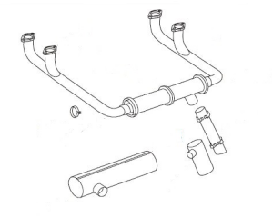 PIPER PA 18 W/CONTINENTAL C-90 EXHAUST SYSTEM