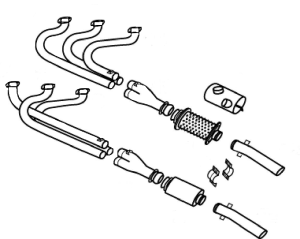 CIRRUS SR 22 DUAL MUFFLER EXHAUST COLLECTOR